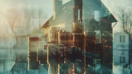 Financial Security. Down payment, savings account, contract concept