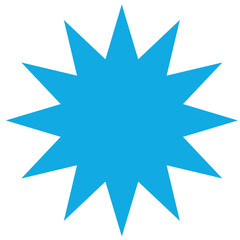 Blue Modern Star Element