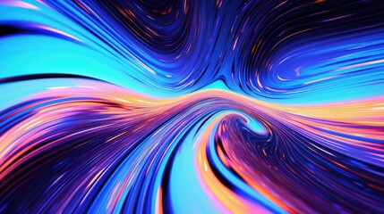 Vibrant neon lights pulsating in abstract patterns