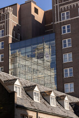 Jackson, Mississippi, USA - April 23, 2024: Afternoon light shines on the historic buildings of...