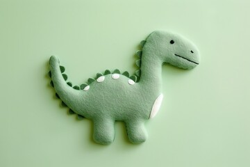 cute embroidered dinosaurus Diplodocus, 3d illustration, pattern, frame, funny, handmade, jurassic, lizard, monster,