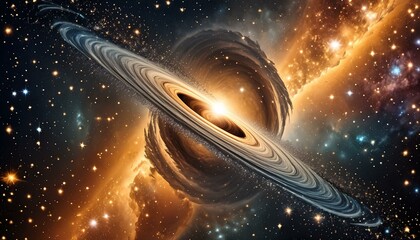 A Black Hole with A Ring of Gas and A Star