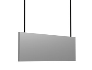Metal plate hanging without background
