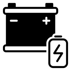 battery icon, glyph icon style