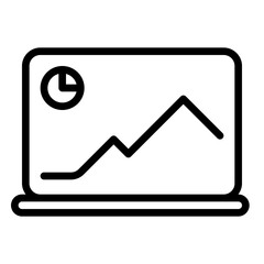 Laptop icon, line icon style