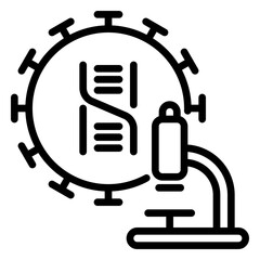 Virus icon, line icon style