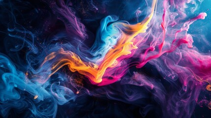 Fototapeta premium Abstract 3d blue purple liquid colorful background