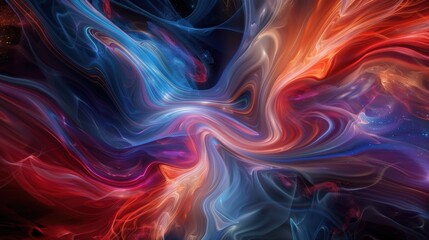Fototapeta premium Vibrant abstract fluid art background