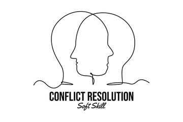 Skill and Training concept. Single line draw design vector graphic illustration.