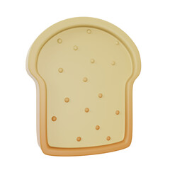 3d bread breakfast illustration