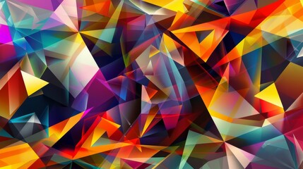 Abstract geometric shapes with vibrant colors