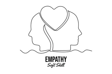 Skill and Training concept. Single line draw design vector graphic illustration.