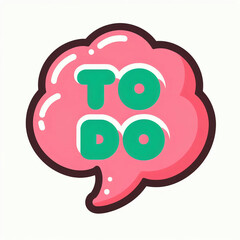 dialogue bubble with inscription to do