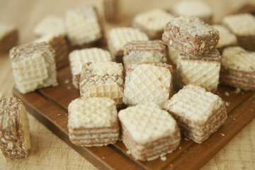 detail short of wafer roll chocolate