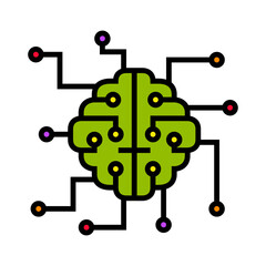 Neural Network Color Icon 