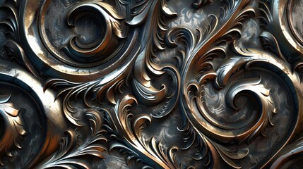 Elegant Metallic Swirl Patterns for Background and Texture Design,,abstract