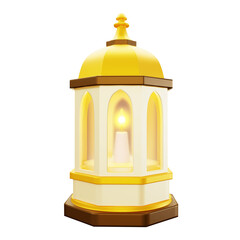 islamic ramadan lantern 3d icon