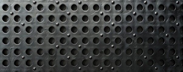 Abstract Industrial Metal Texture with Circular Holes and Rivets