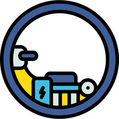 electric monowheel icon  © RSetiawan_Creative