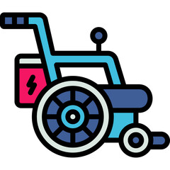 electric wheel chair icon
