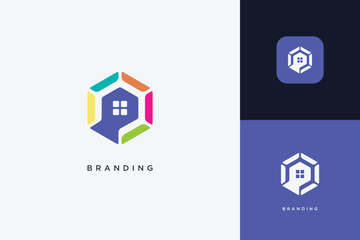 Home Building Logo Modern Structure