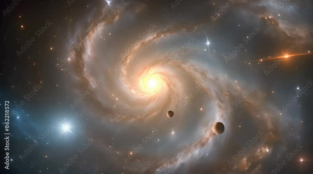 Wall mural nebula clouds colourful travel and star loop. 3d rendering. this clip is a cloud colourful with star