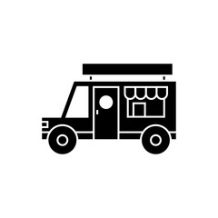 Food Truck icon on white background.