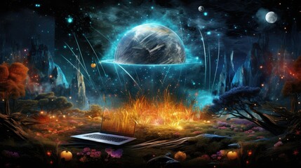 online internet digital background illustration technology web