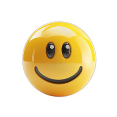 Fototapeta premium A yellow smiley face with a black mouth