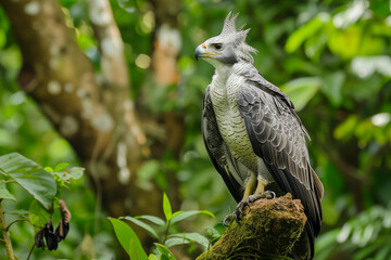 Harpy Eagle in a rainforest setting, native to Panama