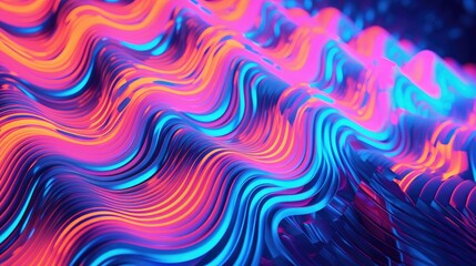 Neon abstract patterns pulsating with energy