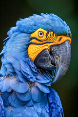 Obraz premium Hyacinth Macaw in a wetland setting, native to Brazil