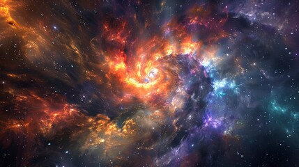 Fototapeta premium The spectacular sight of a galactic vortex, revealing cosmic phenomena.