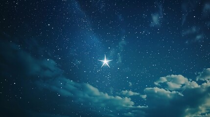 Fototapeta premium A night sky illuminated by countless sparkling stars.