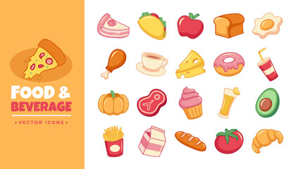 Food and Beverage Icon Sheet