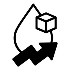 high blood sugar icon line with black fill
