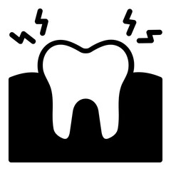tootache icon, dental disease, vector
