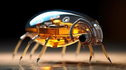 Macro photography of nanobots used in medical treatments, science and technology