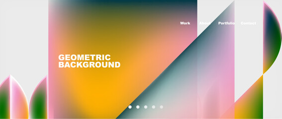 Glassmorphism geometric abstract background. Vector Illustration For Wallpaper, Banner, Background, Card, Book Illustration, landing page