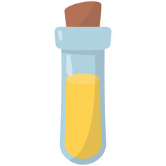 Magic Potion Bottle Isolated on White Background. Vector Illustration in Cartoon Style.