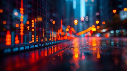Dividend Stock market ticker board displaying rising stock prices and dividend yields, symbolizing financial success and smart investment decisions. Illustration, Minimalism,