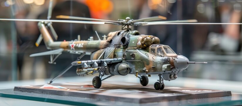 Detailed Model of a Military Helicopter