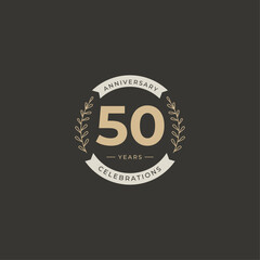 50th anniversary logo design template