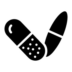 Pills capsule icon. Medical tablet vector illustration on isolated background. Healthcare drug sign business concept.