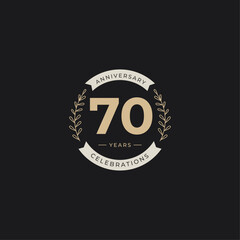 70th anniversary logo design template