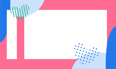 Pastel Memphis blog banner template design