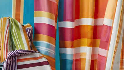 stack of colorful fabrics