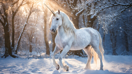 Unicorn. The legendary creature in Greek mythology.
