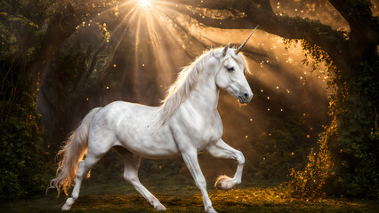 Unicorn. The legendary creature in Greek mythology.

