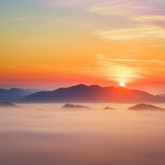 sunset in the mountains